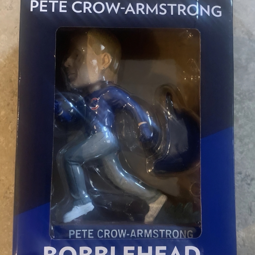 Pete Crow-Armstrong Bobblehead - Blue and Gray